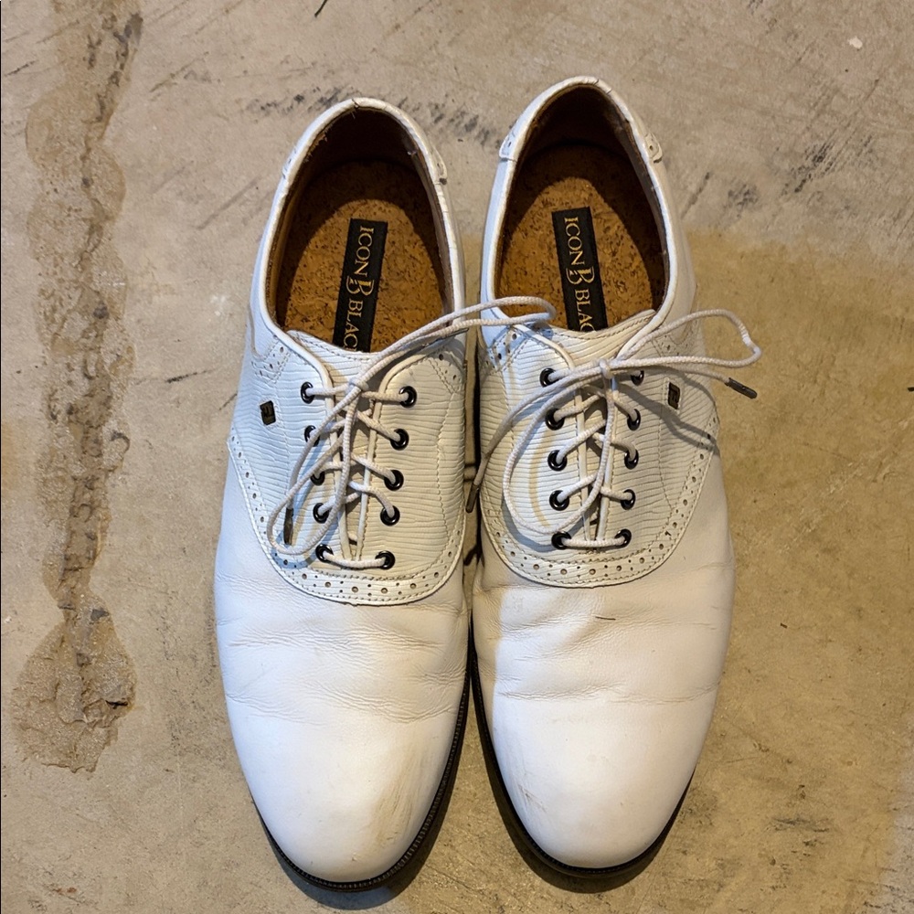 FootJoy Icon|Black White Men's golf shoes